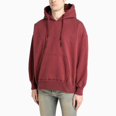 Shop Val Kristopher Burgundy Hoodie With Print In Pink