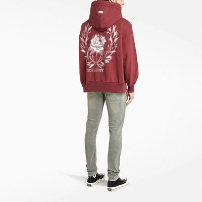 Shop Val Kristopher Burgundy Hoodie With Print In Pink