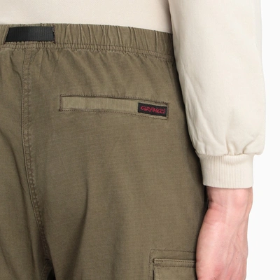 Shop Gramicci Dark Green Belted Cargo Trousers