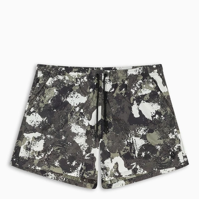 Shop Marcelo Burlon County Of Milan Camou Cross Swim Shorts In Print