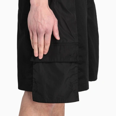 Shop A-cold-wall* Black Cargo Bermuda Trousers