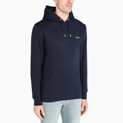 Shop Harmony Paris Blue Navy Logoed Hoodie