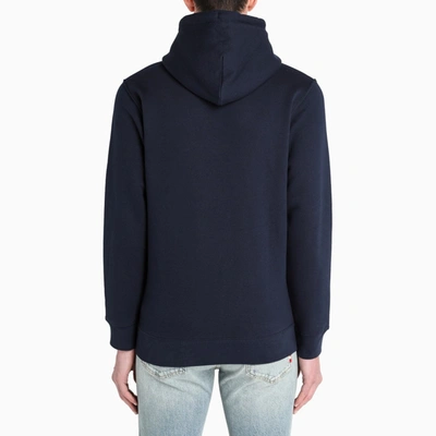 Shop Harmony Paris Blue Navy Logoed Hoodie