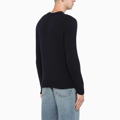 Shop Drumohr Blue Argyle Knit-trim Sweater