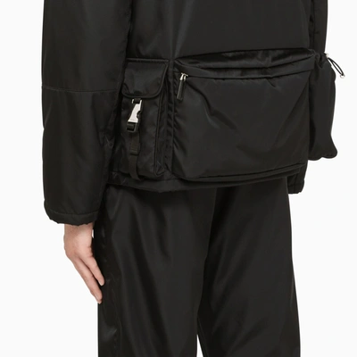 Shop Prada Black Nylon Cargo Jacket