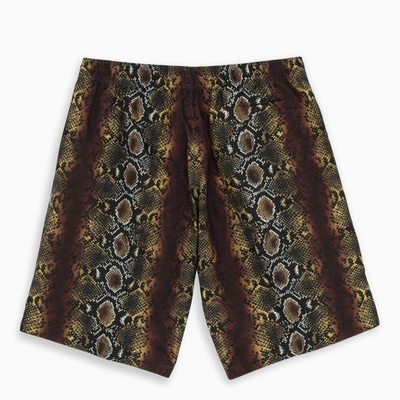 Shop Versace Phyton Print Swim Shorts In Multicolor