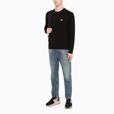 Shop Kenzo Tiger-patch Black Pullover