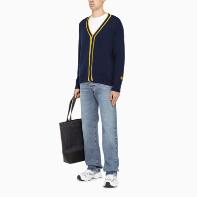 Shop Bel-air Athletics Blue Short Cardigan Pullover
