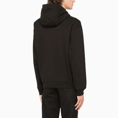 Shop Versace Black Sweatshirt With Contrasting Logo Print