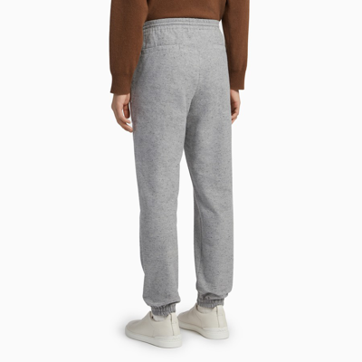 Shop Z Zegna Melange Grey  Joggers