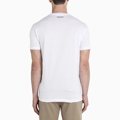 Shop Dsquared2 White Love Thy Brother T-shirt