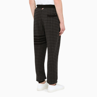 Shop Thom Browne Black Checked Trousers