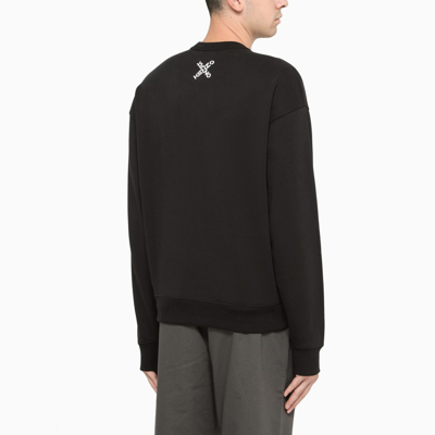 Shop Kenzo Black Sweatshirt With Contrasting Logo Lettering