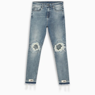 Shop Val Kristopher Light Blue Jeans With Straps