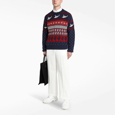 Shop Alanui Fair Isle Sweater Multicolour In Multicolor