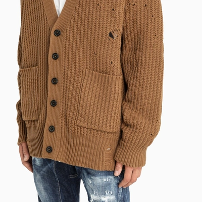Shop Dsquared2 Beige Cardigan Pullover
