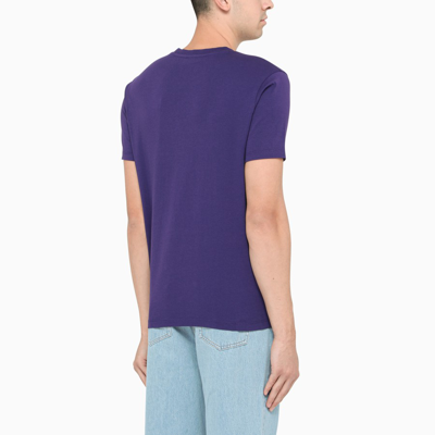 Shop Kenzo Purple T-shirt With Logo Print