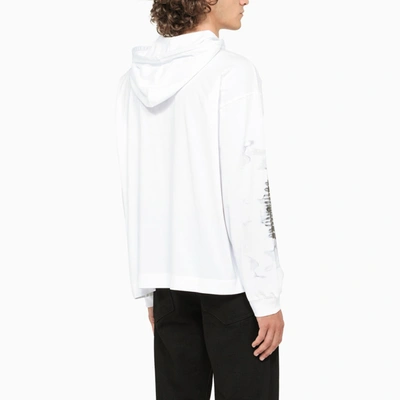 Shop 1017 A L Y X 9sm Triple Contrasting Print White Hoodie