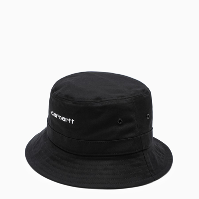 Shop Carhartt Black Logo-embroidery Bucket Hat