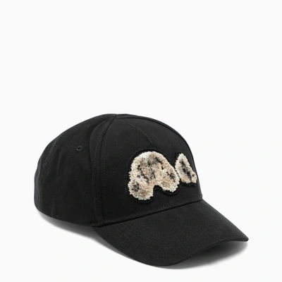 Shop Palm Angels Black Baseball Cap