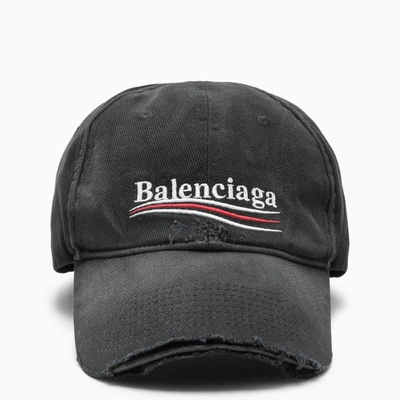 Shop Balenciaga Black Political Campaign Destroyed Cap
