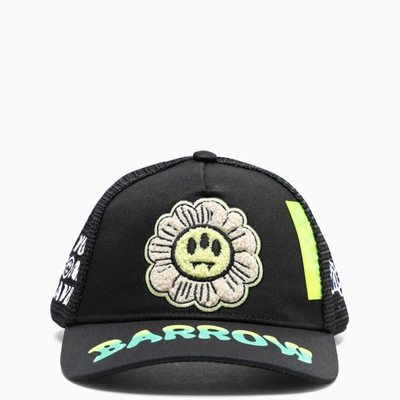 Shop Barrow Black Baseball Cap With Patches In Multicolor