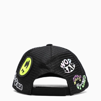 Shop Barrow Black Baseball Cap With Patches In Multicolor