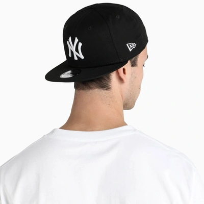 New Era Black/white Ny Five Panel Cap In Black