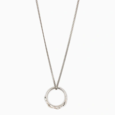 Shop Emanuele Bicocchi Silver Ring Necklace In Metal