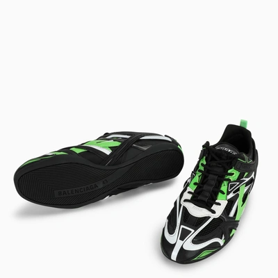 Shop Balenciaga Green/black/white Drive Closed Sneakers