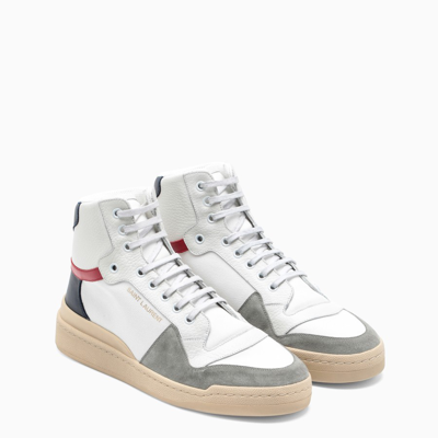 Shop Saint Laurent Multicolour Sl/24 High Sneakers In White