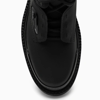 Shop Ferragamo Black Neji M Derby Shoes