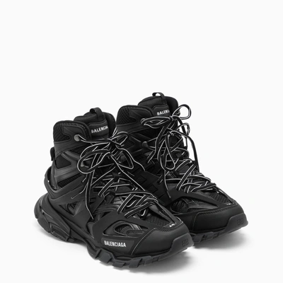 Shop Balenciaga Black Mesh And Nylon Hike Track Sneakers
