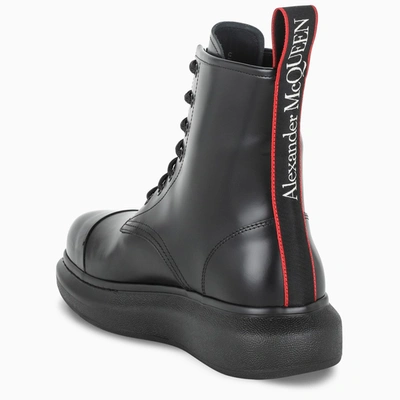 Shop Alexander Mcqueen Black Logo-band Boots