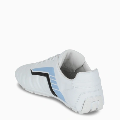 Shop Prada White/light Blue Rev Sneakers