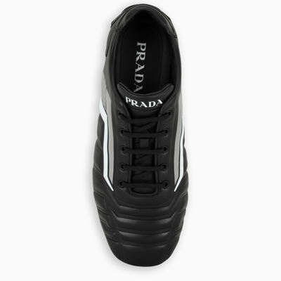 Shop Prada Black/grey Blue Rev Sneakers