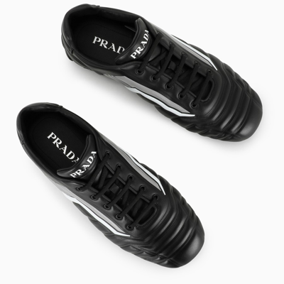 Shop Prada Black/grey Blue Rev Sneakers
