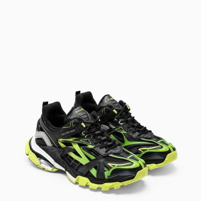 Shop Balenciaga Black And Yellow Sneakers