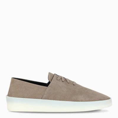 Shop Fear Of God Grey Low-top Lace-up Shoes In Beige