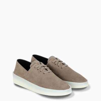 Shop Fear Of God Grey Low-top Lace-up Shoes In Beige