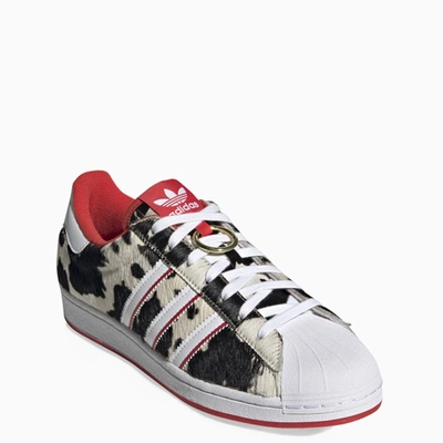 Shop Adidas Originals Animalier Superstar Sneakers In Multicolor
