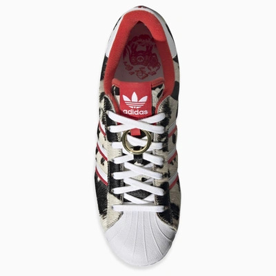 Shop Adidas Originals Animalier Superstar Sneakers In Multicolor