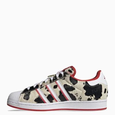 Shop Adidas Originals Animalier Superstar Sneakers In Multicolor