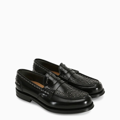Shop Church's Pembrey Met Loafer With Studs In Black
