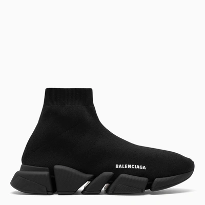 Shop Balenciaga Black Recycled Mesh Speed 2.0 Sneakers