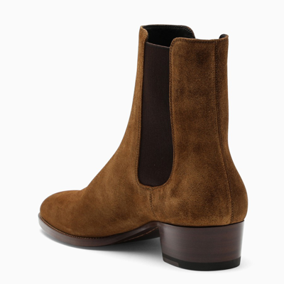 Shop Saint Laurent Brown Wyatt Beatles Boots