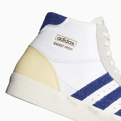 Shop Adidas Originals White/blue/red/grey Basket Profi Sneakers