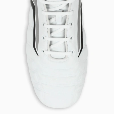 Shop Prada White/grey Rev High-top Sneakers