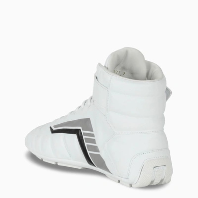 Prada Lace-up Chukka Boots In White