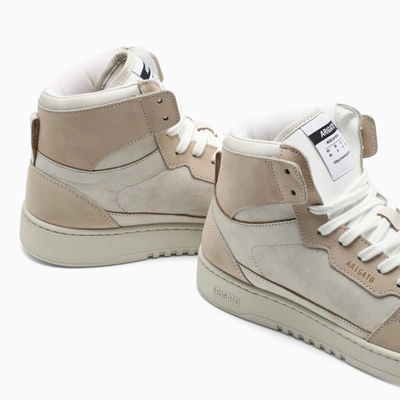 Shop Axel Arigato White And Beige High Sneakers